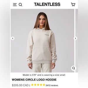 TALENTLESS Circle Logo Hoodie (M)